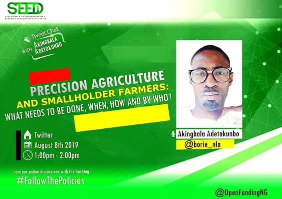 Join me once again in a fortnight . PrecisionAgric and Smallholder farmers. The How, When and Who?