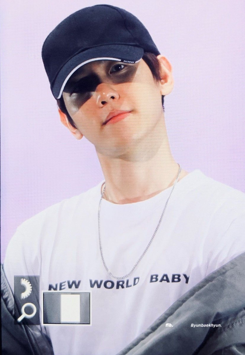 Baekhyun has wore this new baby world shirt twice in last month which is made newly to show support for equality between men and women