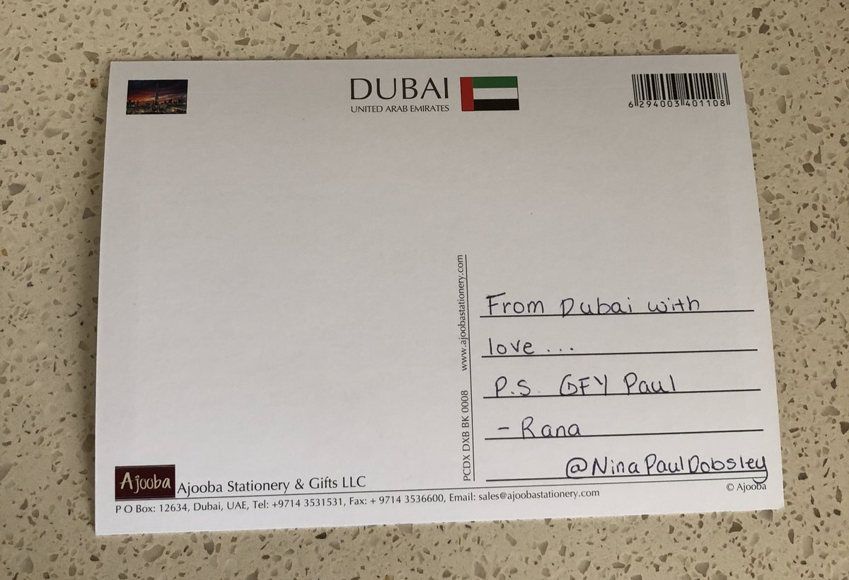 A postcard I gave to Paul ♥️