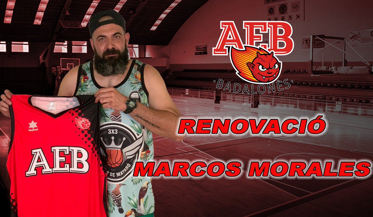 📌RENOVACIÓ. Marcos Morales complirà la seva tercera temporada com a dimoni👹. El pivot badaloní ens continuarà deleitant amb el seu joc de peus i la seva fortalesa sota l’anella💪💪💪 #EtsDimoni #elbicho #lligaeba