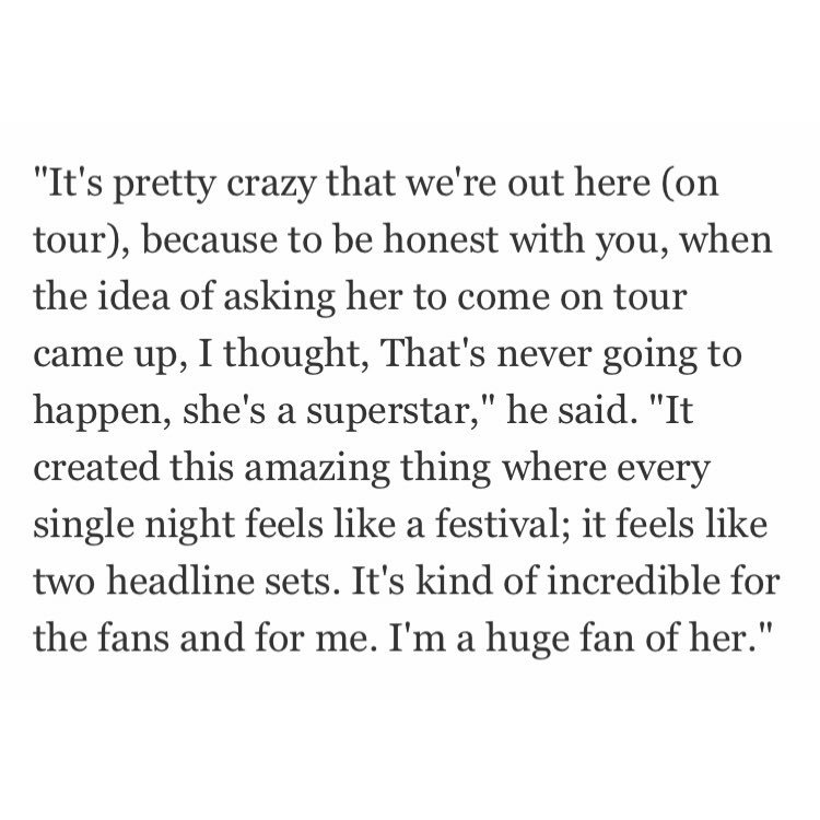DailyMendesLife's tweet photo. "It created this amazing thing where every single night feels like a festival; it feels like two headline sets. It's kind of incredible for the fans and for me. I'm a huge fan of her.”- Shawn on touring with Alessia Cara ❤️ https://t.co/OueM9xyrvF