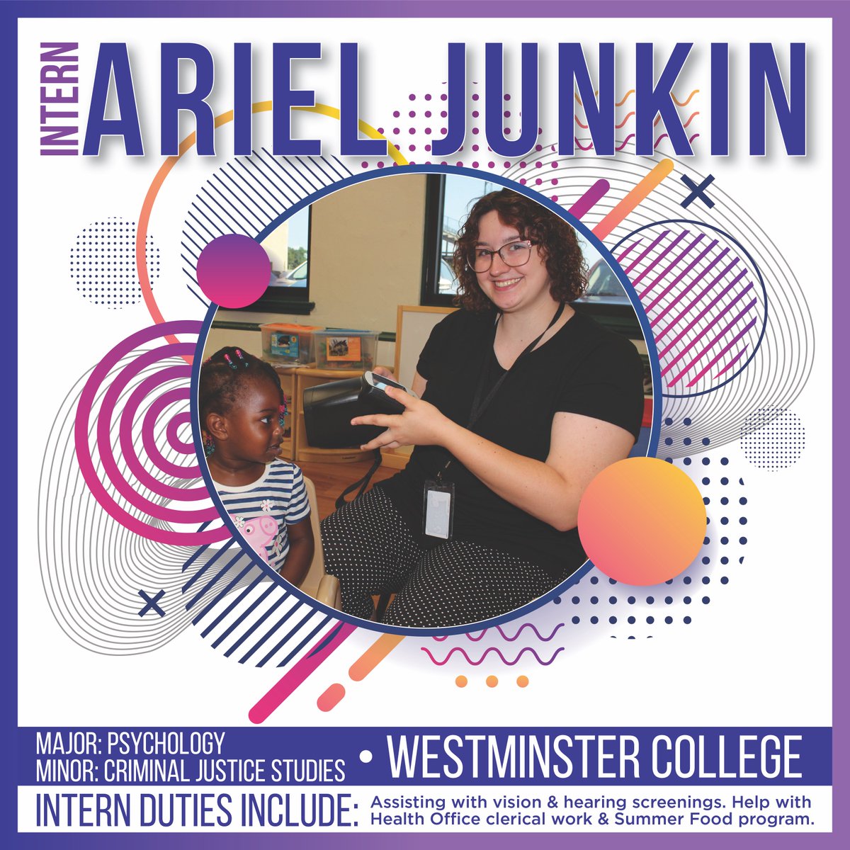 LawCountyCAP's tweet image. Meet our #PASummerIntern Ariel! #PASummerInterns #InternsofPA2019