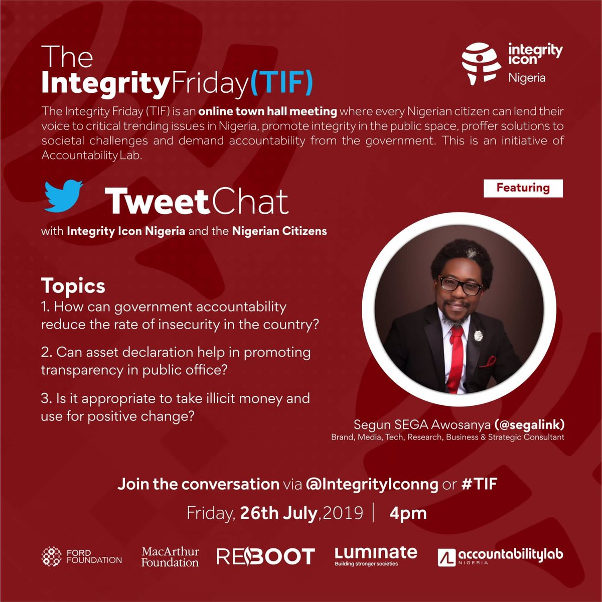 segalink's tweet photo. Are you ready for The Integrity Friday Session for tomorrow? #TIF #TweetChat https://t.co/7Exqbha6Ns