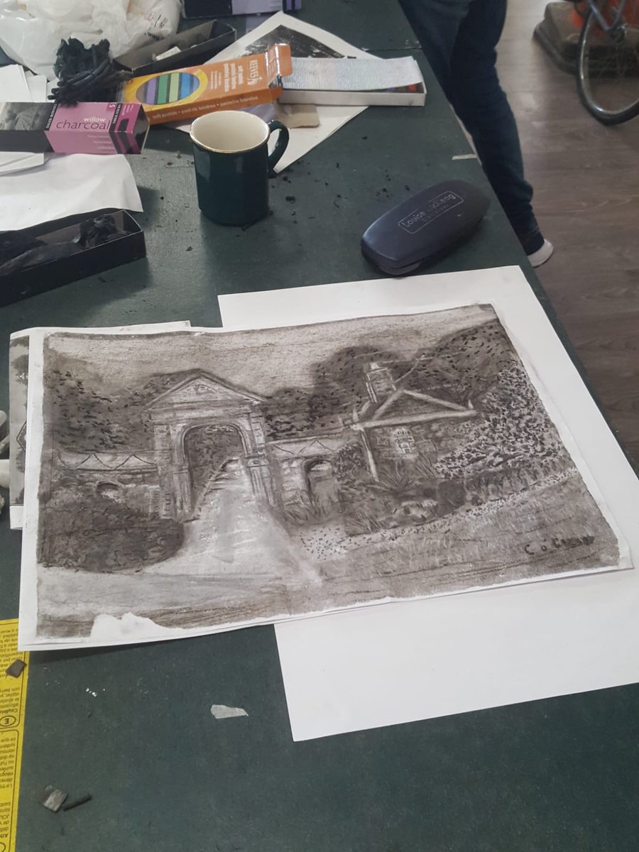 Week 3 of the charcoal art class and the results are impressive <a href="/LeonaDevineart/">Leona Devine Artist</a> @Portstewart Mens Shed