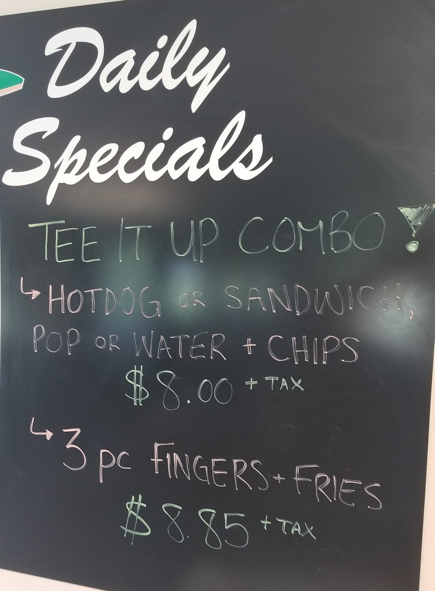Lunch specials for tour players as they make the 9 hole turn.
Thank you <a href="/Cambridgegolf/">Cambridge Golf Club</a>