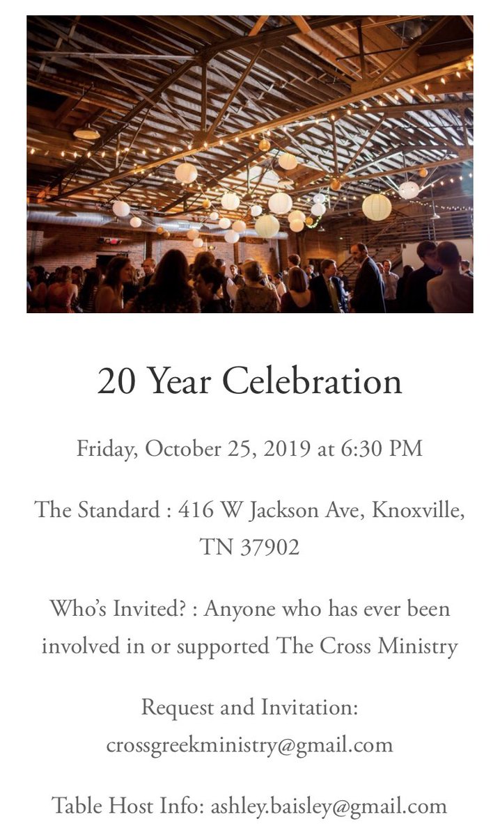 TheCrossUTK's tweet image. The Cross celebrates 20 years this fall!! 🎉🎊 Find our more at thecrossutk.org