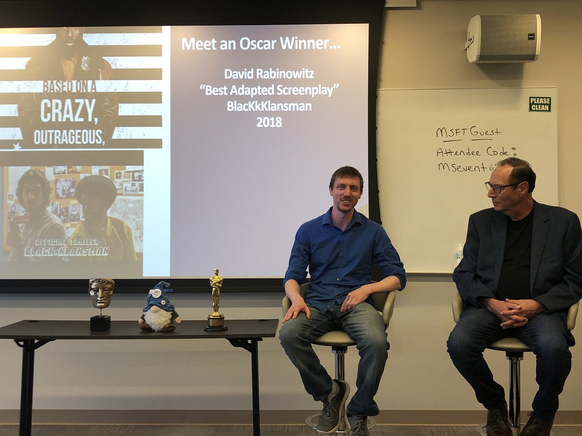 Meet my friend OSCAR!!  Thank you <a href="/IAMCPNJ/">IAMCP NJ</a> <a href="/erabino/">Eric Rabinowitz</a> for the invite to your Meeting today!  Very excited to meet <a href="/d_rabinowitz/">David Rabinowitz</a> Oscar winner for BlacKkKlansman! #iamcp