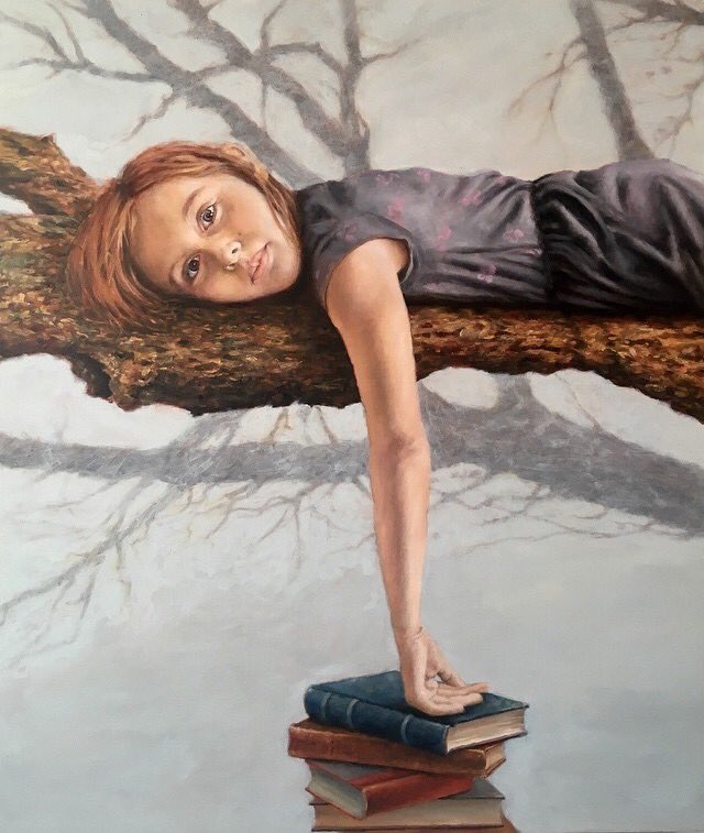 Paperbacks_Plus's tweet photo. “I like the muted sounds, the shroud of #grey, and the #silence that comes with #fog.” ~Om Malik @om

“#Girl in #Tree with #Books” (2019) #Art #Artist Jeff Weekley (https://t.co/nbJ0MvsSwS) #oilpainting #fineart

#booksandart #literacy #youngreader #girlintree #foggy #booklover https://t.co/3aXZpJYKKx