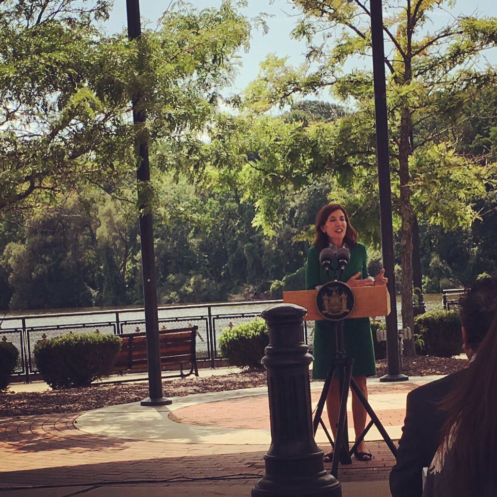 MCBDCworks's tweet photo. .@LtGovHochulNY was at Riverlink Park in Amsterdam on Thursday to announce the projects being funded in the city by the $10 million Downtown Revitalization Initiative #DevelopingStronger https://t.co/U60j5Vx73a