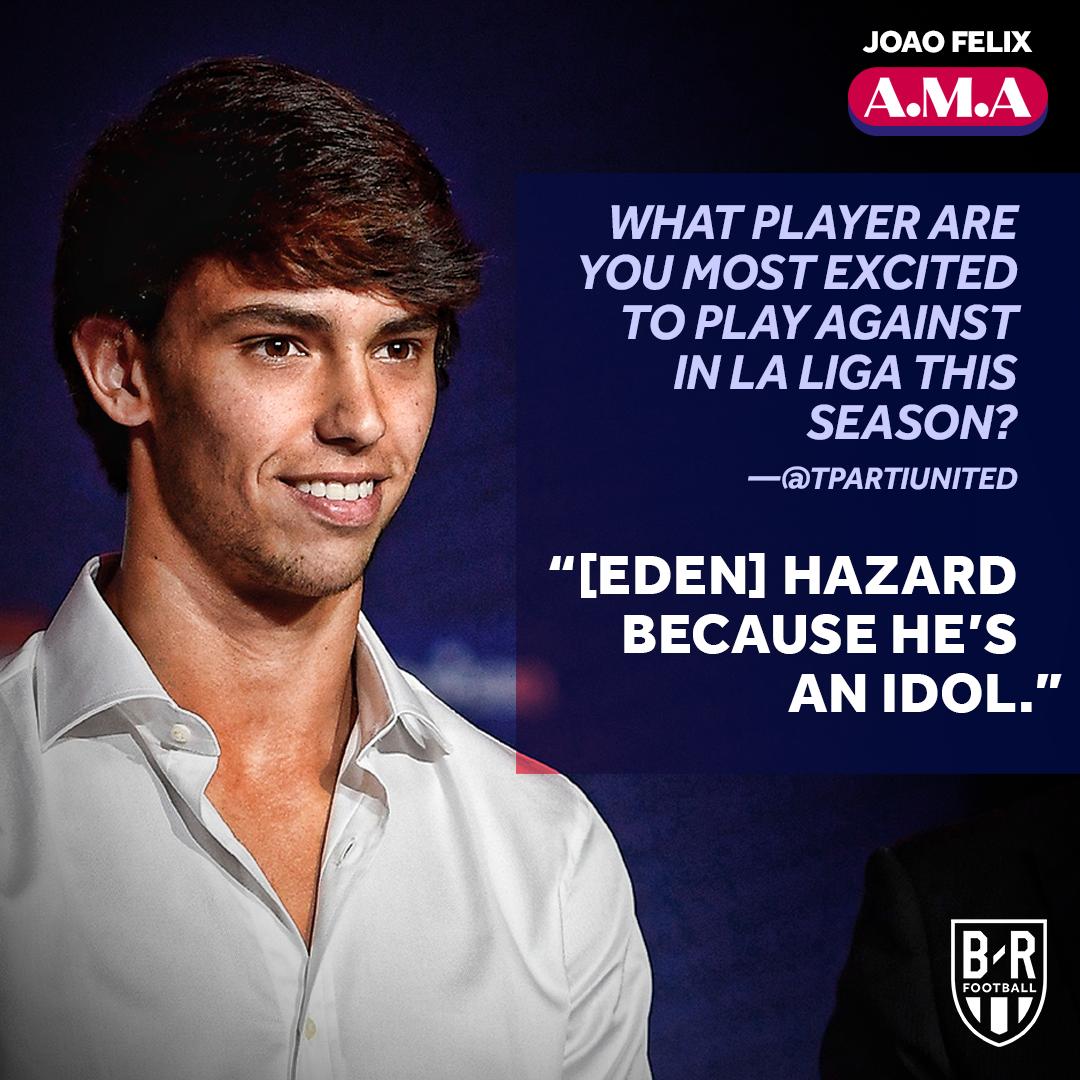 E Hazard Tweets On Twitter Which Player Are You Most Excited To Play Against In La Liga This Season Joao Felix Eden Hazard Because He S An Idol Https T Co 9w4bdxh3ki