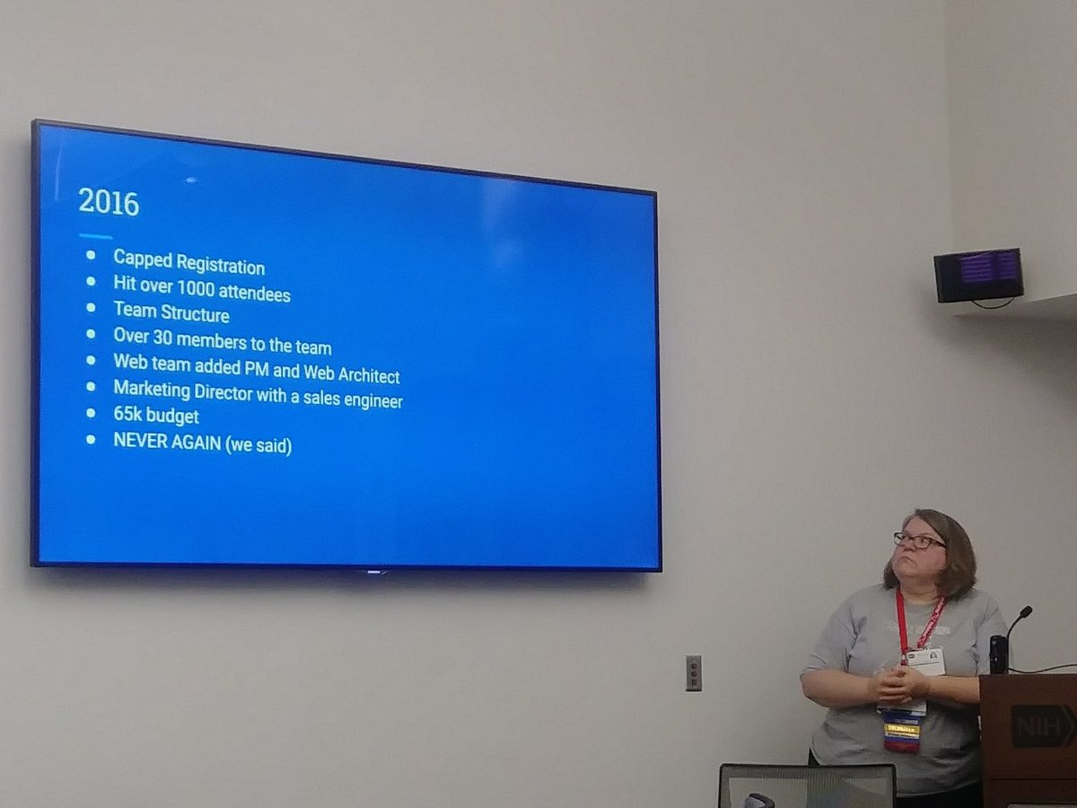 schiavo's tweet image. Kirsten walking us through the history of Drupal GovCon. Thanks for all you do. #drupalgovcon #Drupal @GovDrupal