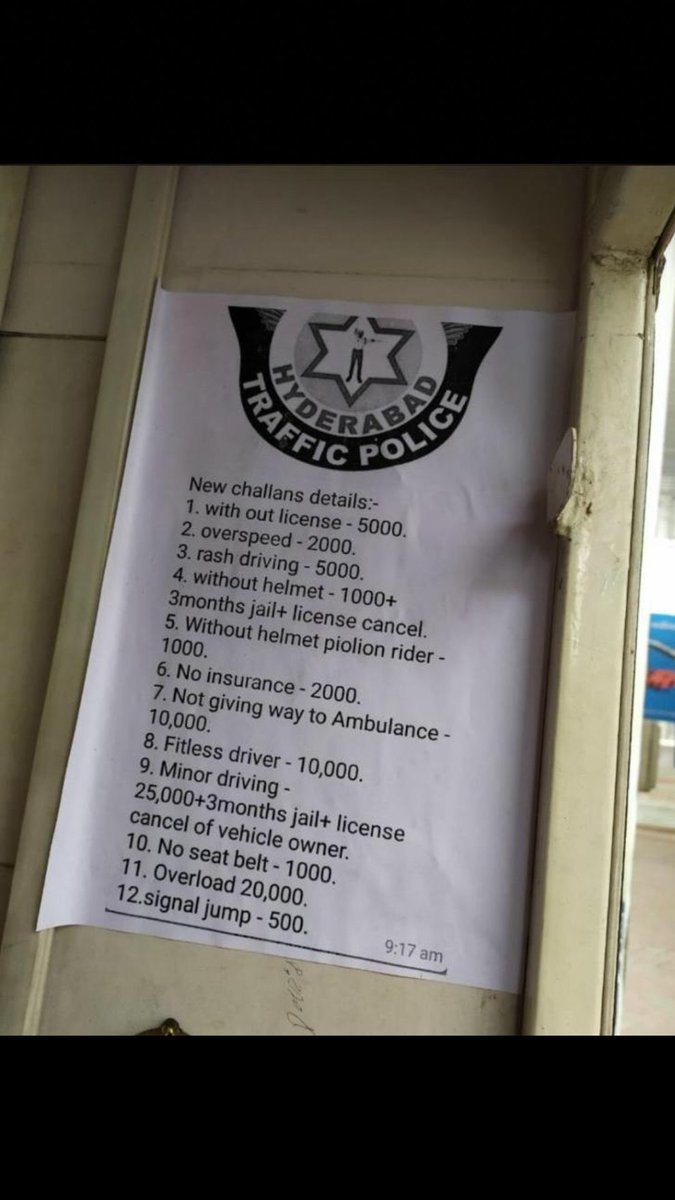 teja_am's tweet photo. @hydcitypolice @HYDTP is this information true???? https://t.co/XXo9fSSh7f