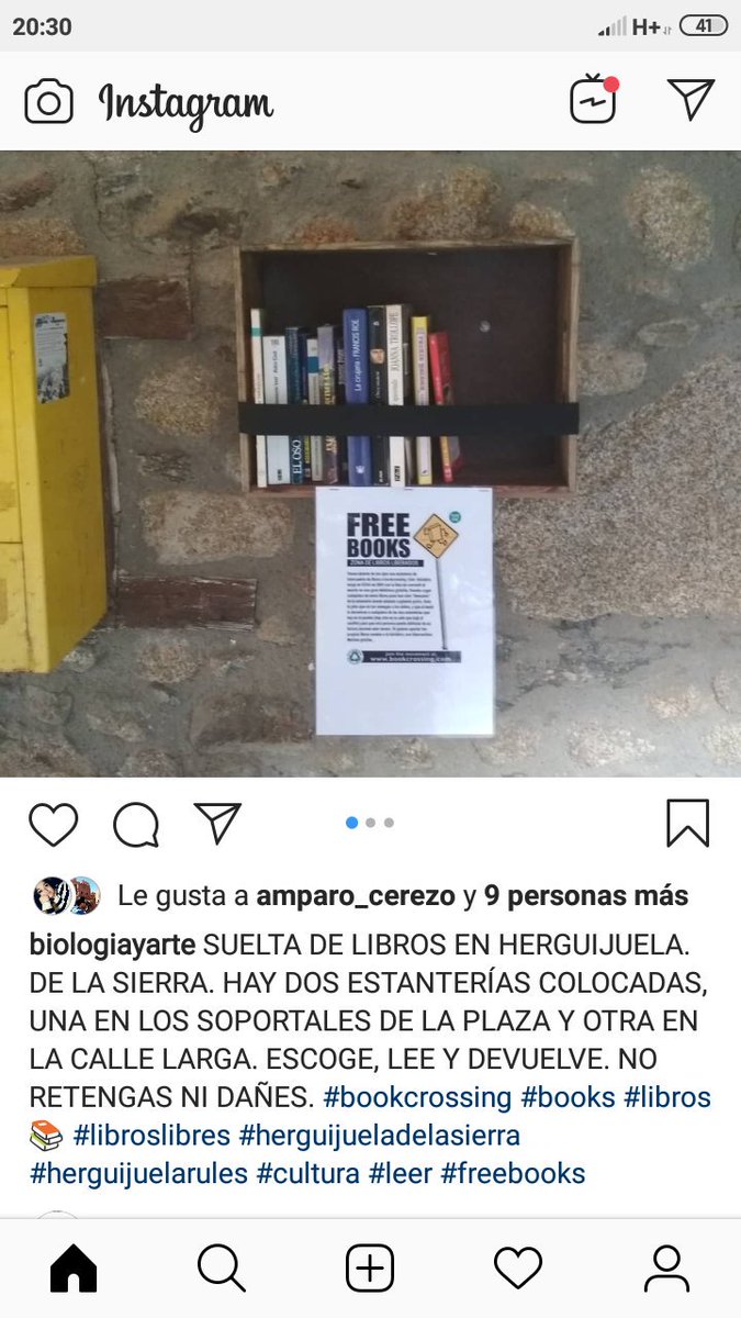 biologiayarte's tweet photo. BOOKCROSSING. SUELTA FE LIBROS LIBERADOS EN HERGUIJUELA. #Bookcroosing #book #books #freebooks #herguirules #herguijuela https://t.co/2W5rgDq3ri