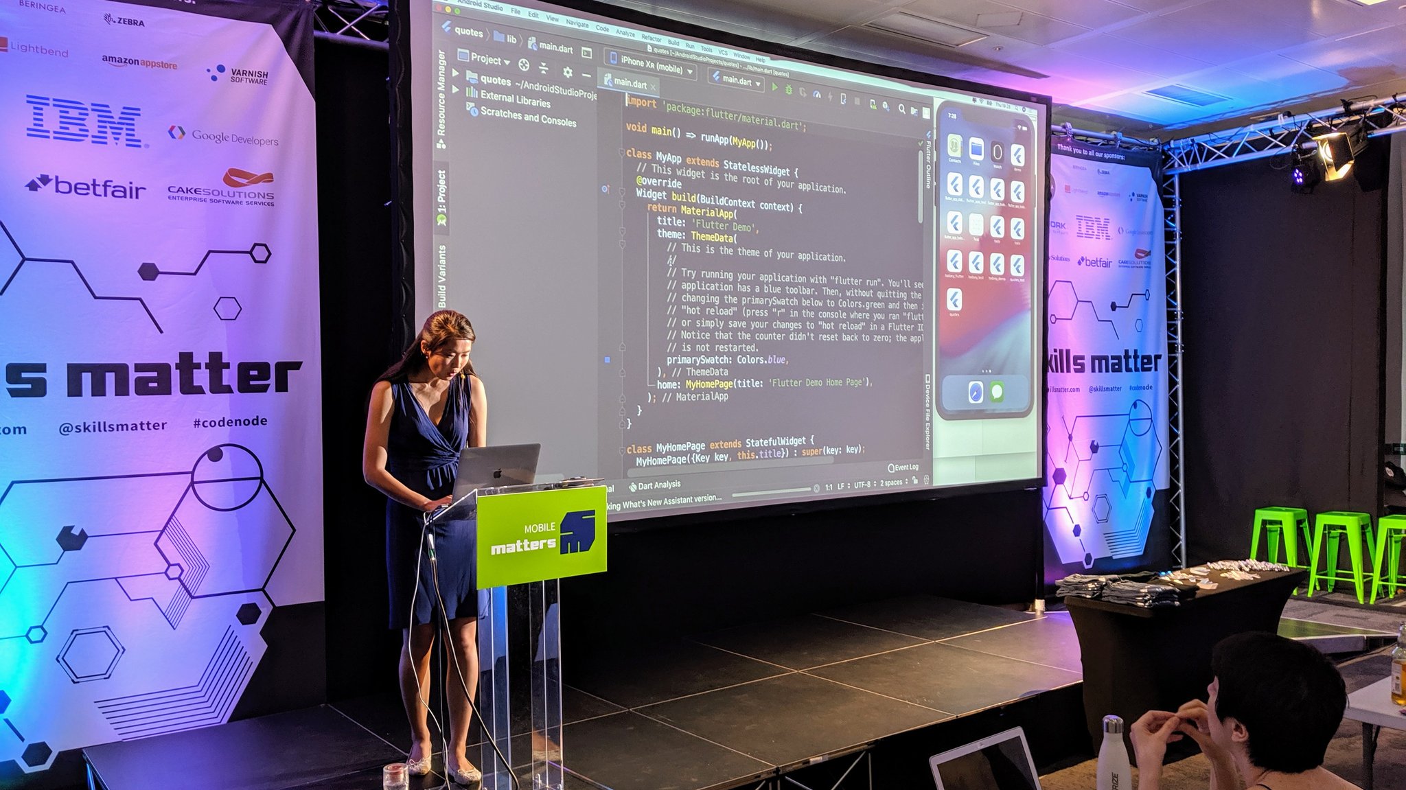 The App Brewery on Twitter "Live demo on how to make a Flutter app