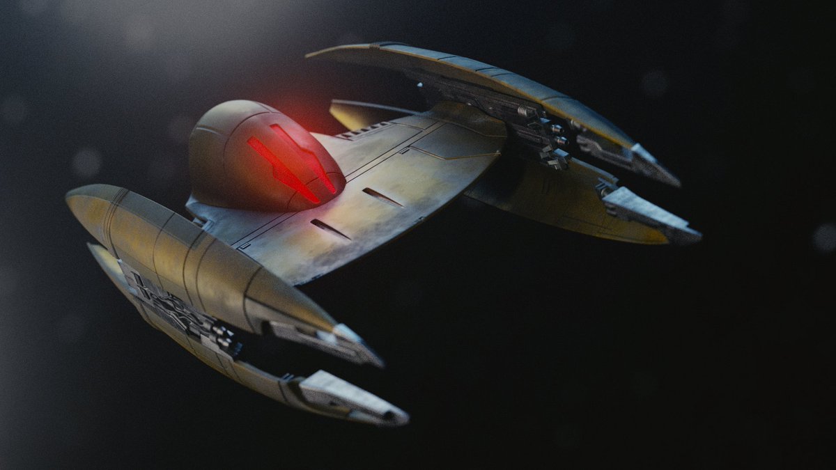 Mickael_Boitte's tweet photo. Okay now my #vulture #3D #model looks good to me! Maybe a small animation soon? :) #starwars #droid #fighter #starship #hardsurface #modeling #blender3d #b3d #fan #film #texturing #pbr #substancepainter #highpoly #render #cyclesengine https://t.co/QrcJ7QrGgd