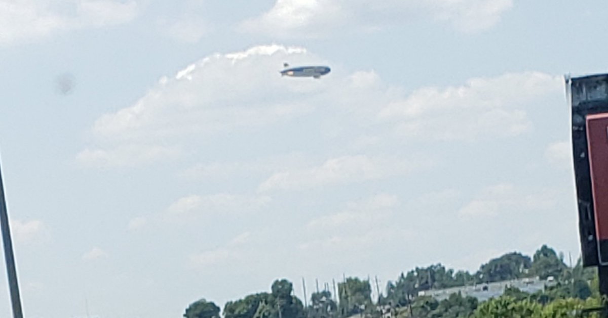 Why the heck is the <a href="/GoodyearBlimp/">Goodyear Blimp</a> in <a href="/visitmusiccity/">Nashville Tennessee</a>?  Dont the pilots know the @WGCFedEx is in the <a href="/CityOfMemphis/">City of Memphis</a>.  The best city in the state?