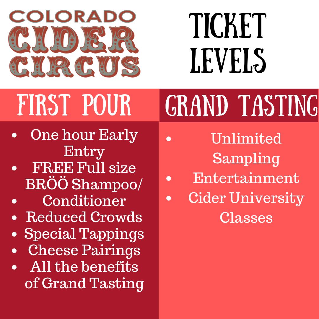 CiderCircusCO's tweet photo. Want to understand ticket levels? Take a look at this graphic - and don't wait to purchase your tickets! #denver #colorado
https://t.co/CXbHBalnBN https://t.co/aEL2cLuCQU