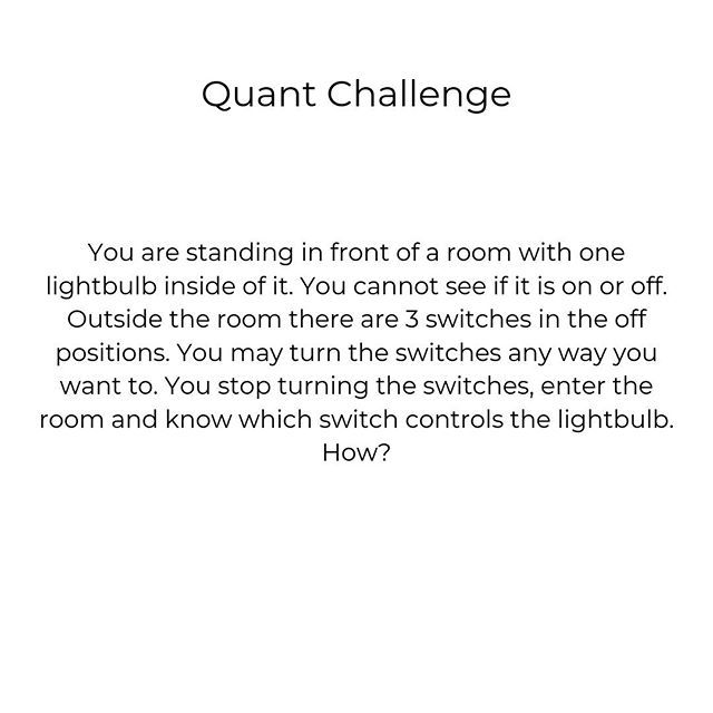 VyeProfessional's tweet photo. Are you ready for a new challenge? 💪 Post your answer in the comments.
˙
˙
˙
#quant #brainteaser #puzzle #riddle #challenge https://t.co/SkHUj6qMSq https://t.co/sAsd6jFv91