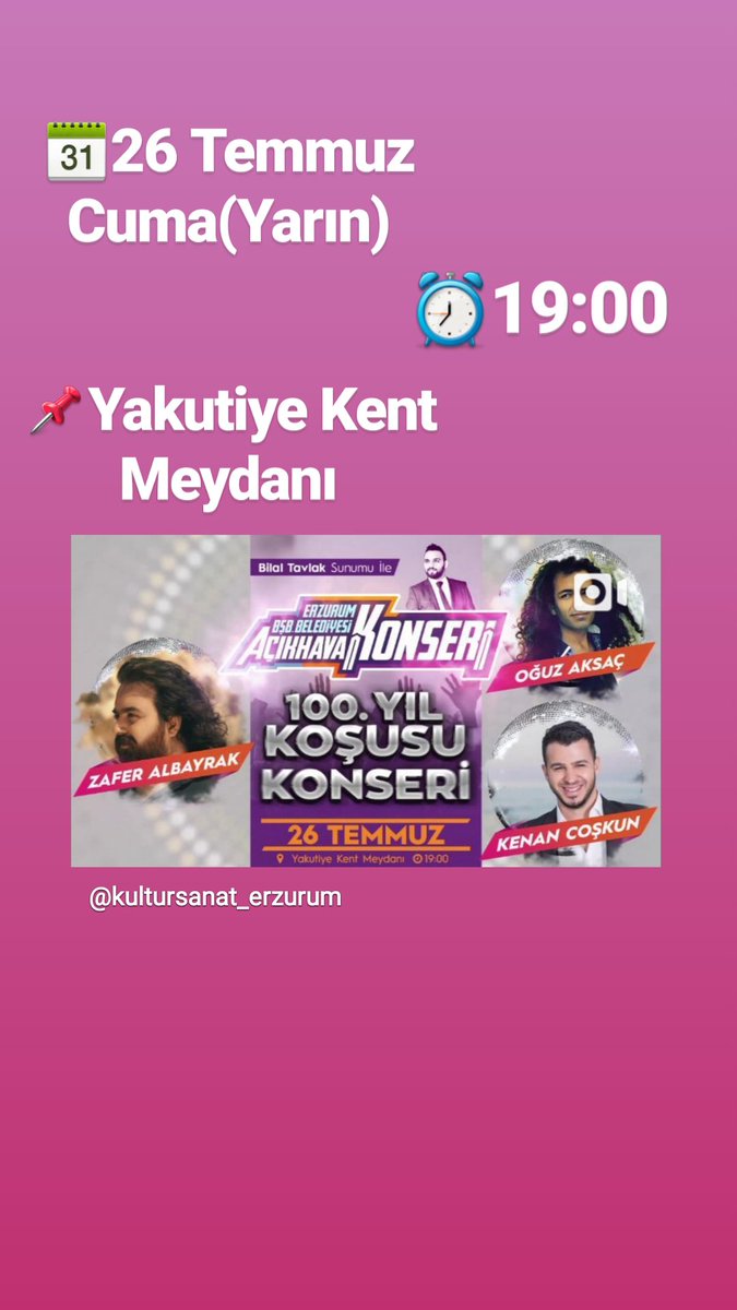 #Erzurum #açıkhavakonseri #yakutiyekentmeydanı