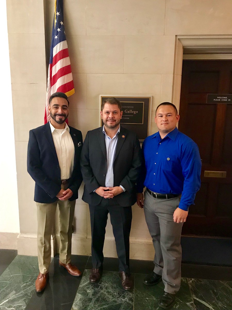 Mr_A_Perez's tweet photo. @RubenGallego  thank you for your time chatting with @SnDvl_Az and I about @NBPTS  (National Board Certification). We hope to continue the conversation in more depth when you are in town. 

#NBCTSTRONG
#NBCTLEAP https://t.co/PNPnRdssHJ