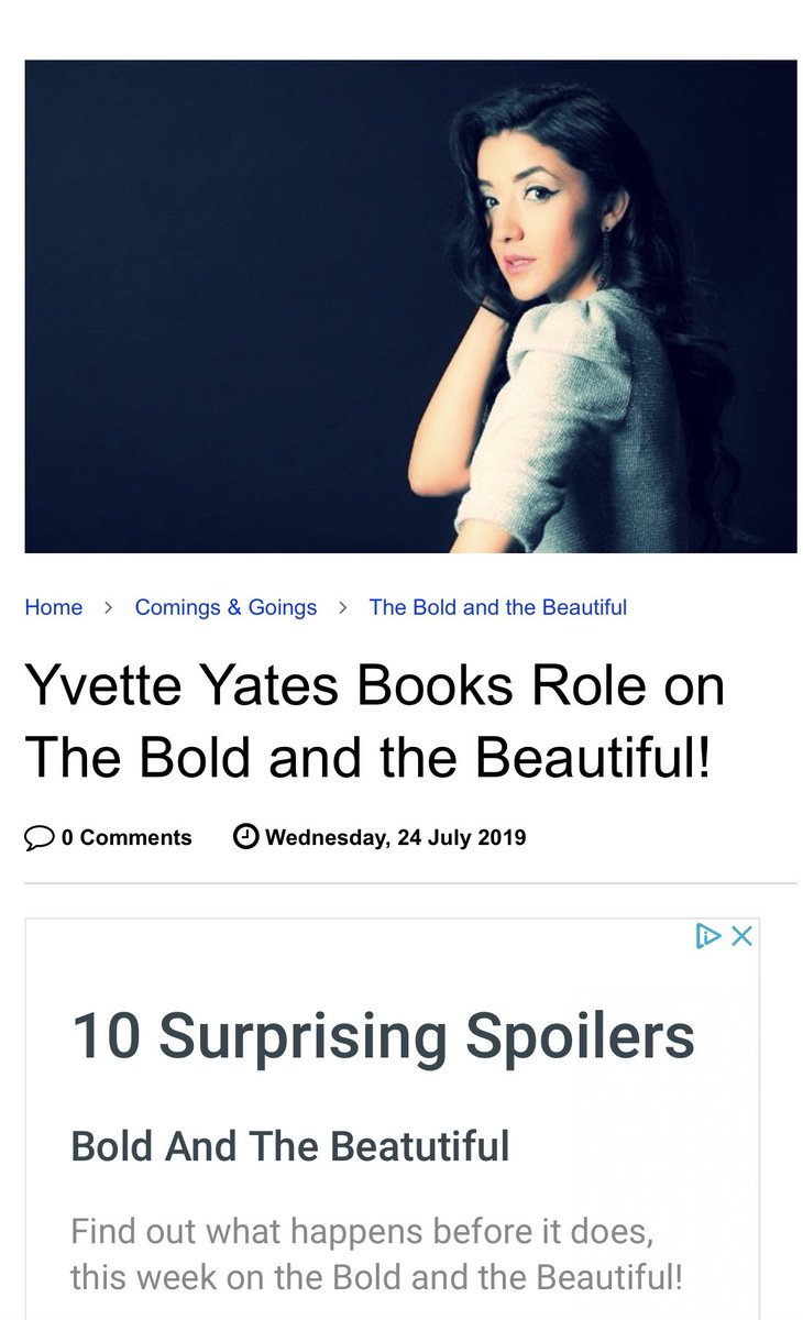 Feeling pretty excited about this :-) #DrCortez #BoldandBeautiful <a href="/BandB_CBS/">Bold & The Beautiful</a> <a href="/SoapOperaNewss/">Soap Opera News</a> Tune in next week 👩‍⚕️ soapoperanews.net/2019/07/yvette…