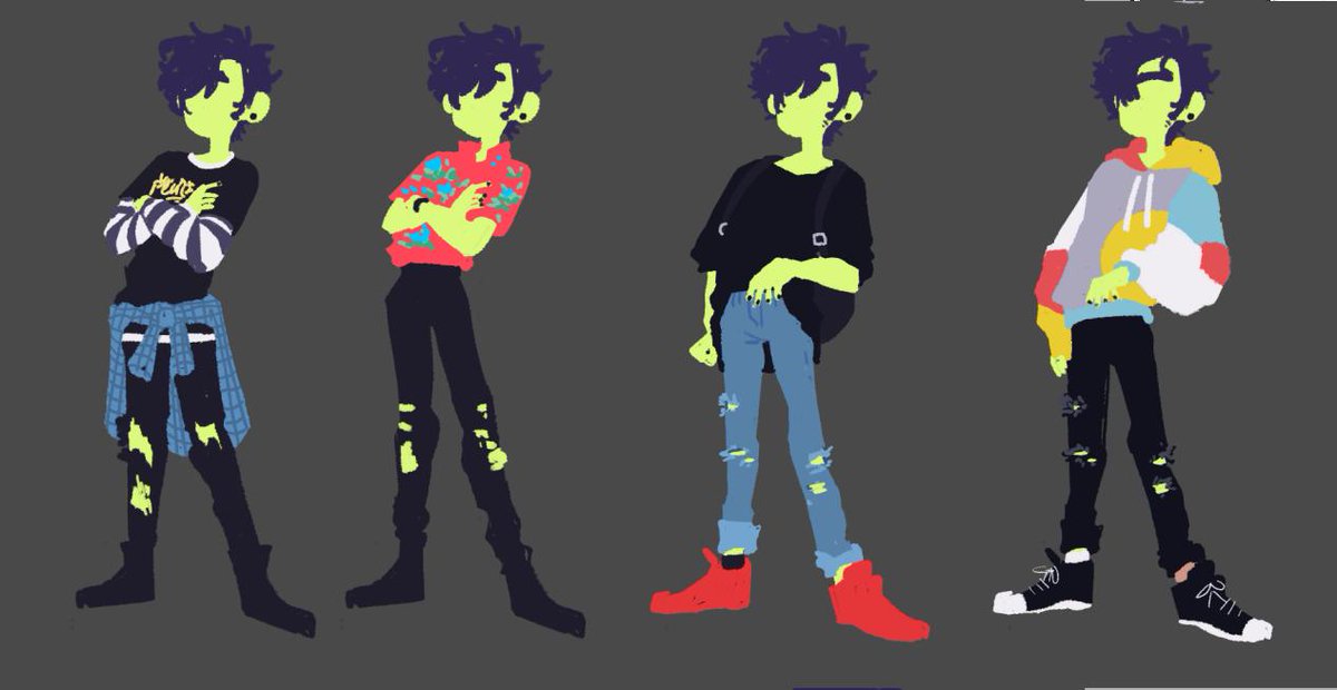 a collection of things! Outfits for richie + damon aka boy who dabbles in music who sucks at rhythm mobage + a style experiment + gogo's payday dance where shes excited to get green to buy green if u know what i mean