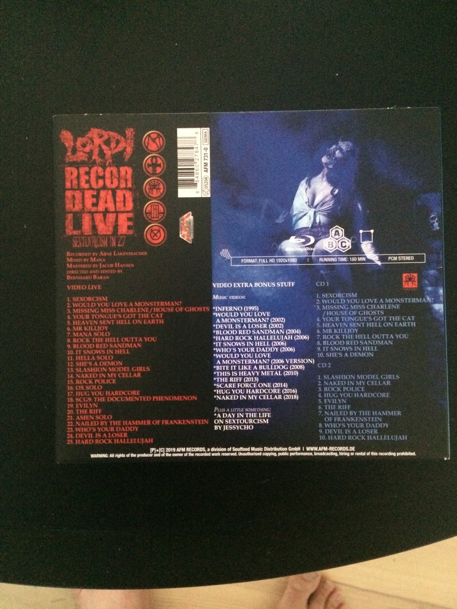 marcmaxx14's tweet photo. So i already got the new @LORDIOFFICIAL new Blue-Ray/CD😃🤘 i know what im gonna watch this weekend😉😎😈🤘 #RecorDead #Lordi #Sexorcism #HorrorMetal #NewDvd #NewBlueRay #ShockRock https://t.co/wziJkPiYw5