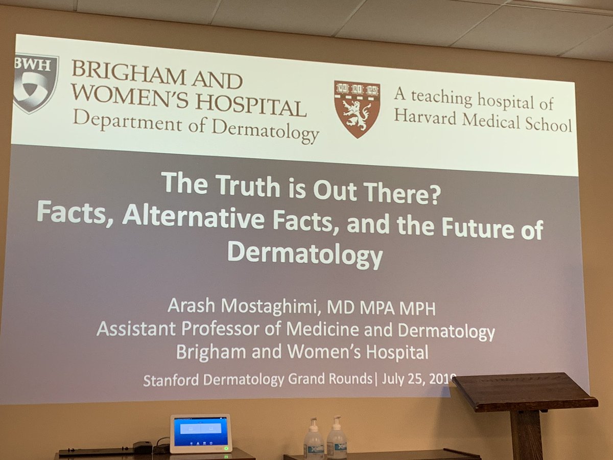 @AMostaghimi grand rounds has started! #medtwitter #dermatology How do we approach data in dermatology?