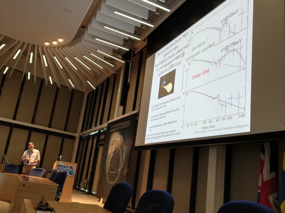 astrojets100's tweet photo. Martin Krause talking about the jet-environment interaction as a diagnostic for the central engine #astrojets100 https://t.co/Wn4ns8F3Ir