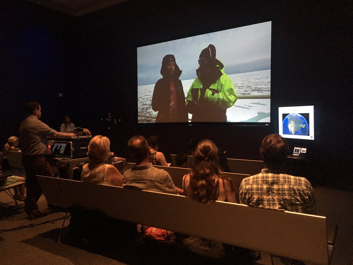 kmeganc's tweet photo. Day 3 of #NWPproject broadcasts live from the Arctic to @NMNH visitors via @innerspacectr! Today's focus is plankton such as zooplankton &amp; ice algae--algae that grows within the lattice structure of ice! https://t.co/m9cuRi3Ez3
