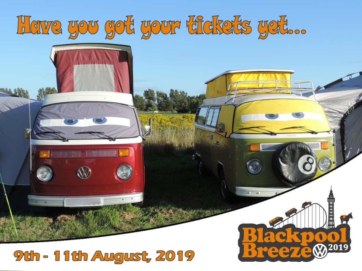 BlackpoolBreeze's tweet photo. Tickets are selling fast for the #BlackpoolBreeze 2019 #VWFestival!

The best family friendly #VW festival in #Lancashire.
Come and have some fun with us this #Summer!

Tickets still available!

#DubLove #VDubs #Campervan #VWCamper

https://t.co/MdoZorVOiR https://t.co/nDNcrX2znU