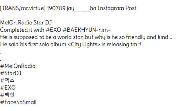 Recently a DJ from a radio show praised Baekhyun for being kind and friendly