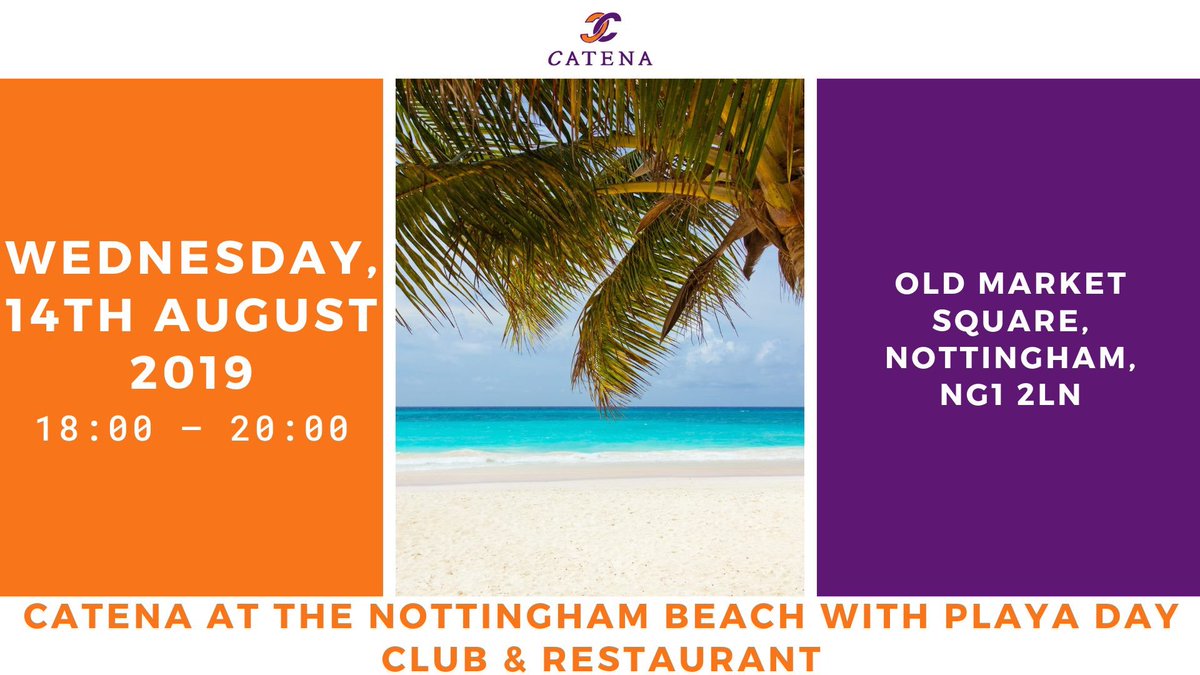 CatenaNetwork's tweet image. It’s definitely beach weather today! 
We’re hoping this sunshine sticks around until next month for our #CatenaNetwork at the Nottingham beach event with Playa Day Club &amp;amp; Restaurant  🏖 ☀️ 
ow.ly/HMr630pd43p

#NottinghamNetworking #NottinghamEvents