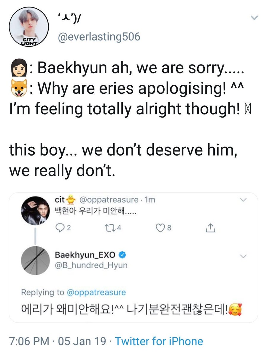 That ssng deactivated jsjs After this many fans blamed themselves, felt sad bc Baekhyun got stuck in that situation without any manager but he being the sweetest still comforted the fans saying it's not their fault. He always makes a clear difference between fans and ssngs