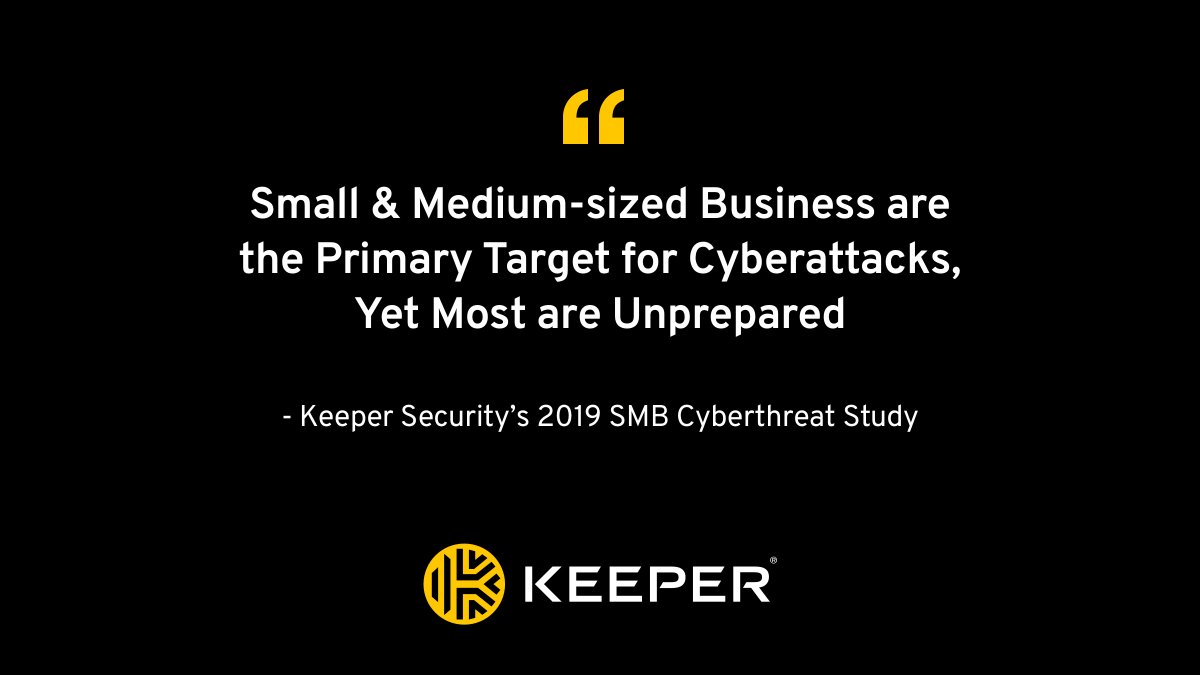 keepersecurity's tweet photo. Over the past month, we surveyed 500 senior decision makers at small and medium sized businesses to find out more about their mindsets around cyberthreats. Read what we learned in our most recent blog: 
https://t.co/4Fi41YumJs

#Cyberthreat #Cybersecurity #SMB #business https://t.co/lOs1NpgKMf