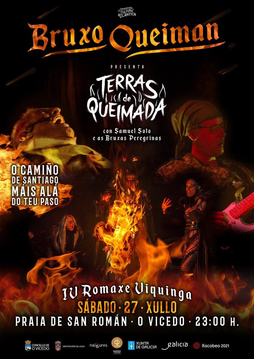 ⚔🛡 IV Romaxe Viquinga 🛡⚔

Aínda nos queda moito por desfrutar, toma nota 📝:

🕙 22:00hs ➡ Desfile de tropas cristianas e viquingas dende a praia
🕥 22:30hs ➡ ENTERRAMENTO VIQUINGO
🕥 23:00-23:30hs ➡ Espectáculo "TERRAS de QUEIMADA"
🕦 23:30hs ➡ Espectáculo de Lume