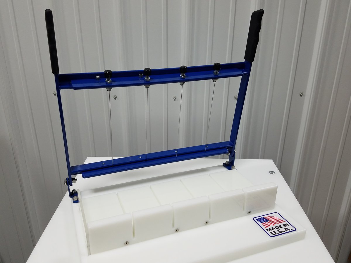 DSE_96's tweet photo. Check Out This Amazing Loaf Cutter. Custom Designed For One Of Our New Customers, Deer Haven Herb and Flower Farm. Designed To Cut Her Cake Loaves Into Bars Simply and More Efficiently.   
#LoafCutter #CustomDesigned #DiscountSoapEquipment #BarCutter #DeerHavenHerbandFlowerFarm https://t.co/VdKtcq4z0G