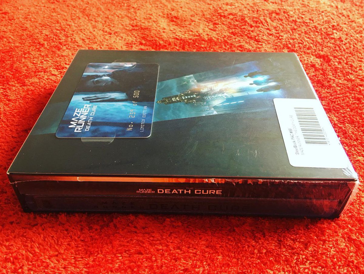 DavidPDavicine's tweet photo. #MazeRunner #DeathCure (#ElCorredorDelLaberinto #LaCuraMortal) #filmarena Bluray #FAC99 Edition 2 con el #steelbook de @FilmArena. Numerada 259/500 https://t.co/9R1yGBHSSM