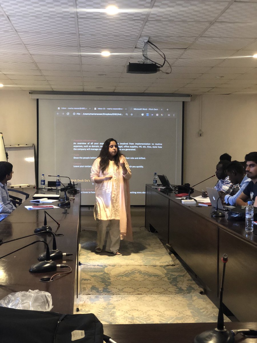 id92_pk's tweet photo. Maria Naseer, Program Manager ID92, teaching the students of Summer Entrepreneurship Program the secrets and tricks to a successful pitch deck! #ID92 #ThinkInnovateChange https://t.co/cvNQJ4r0Fp