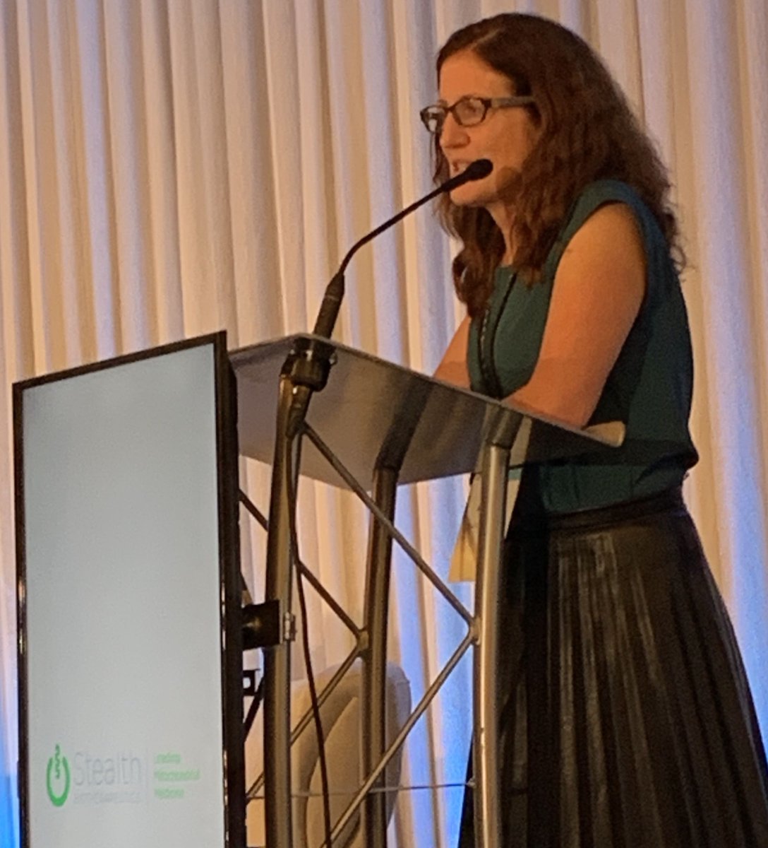 OISTWEETS's tweet photo. ReCLAIM-2B trial of Elamipretide in AMD targets full enrollment early 2020 with readout due 2021, Stealth Biotherapeutics Reenie McCarthiy CEO reports at #OISASRS https://t.co/nyGIsa5w1k