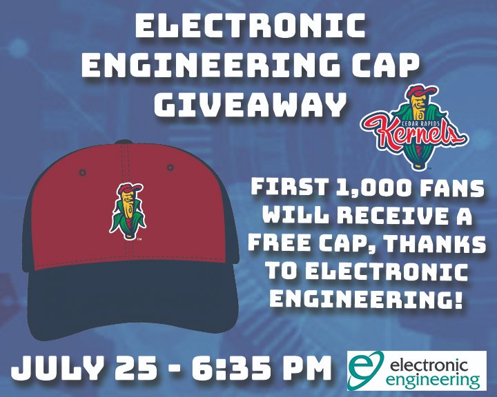 CRKernels's tweet photo. Here are some highlights for a busy night with the #CRKernels coming up this evening!

⏰: 6:35pm first pitch
🎟️: https://t.co/qHMLArIhkG https://t.co/7ZkWWZJtQ0