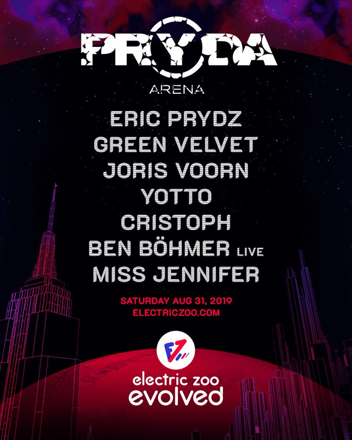 The Electric Zoo Pryda Arena lineup