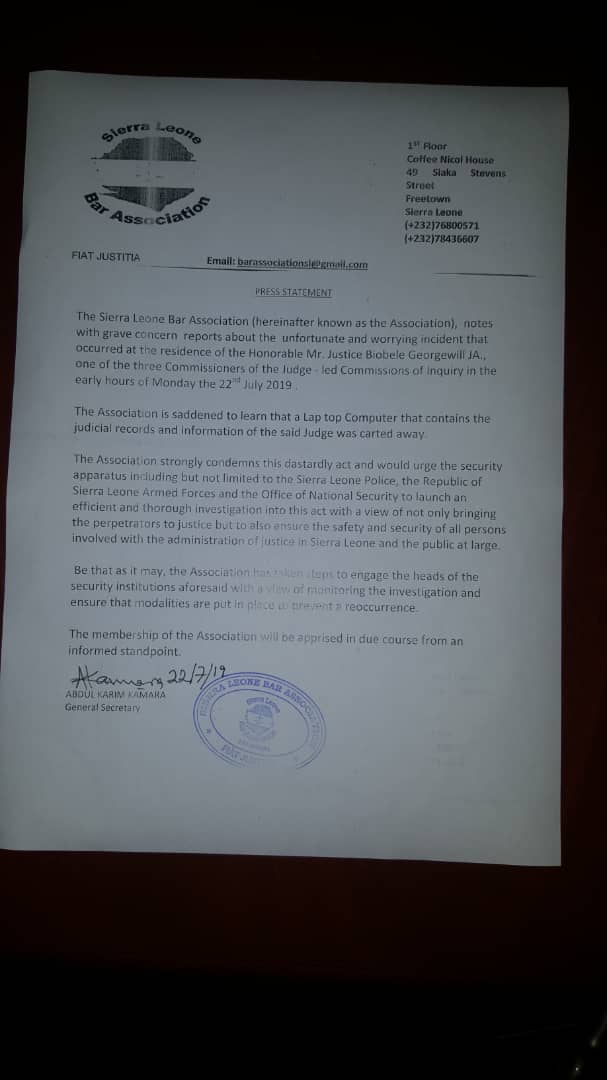 SIERRA LEONE BAR ASSOCIATION PR.UNIT tweet media
