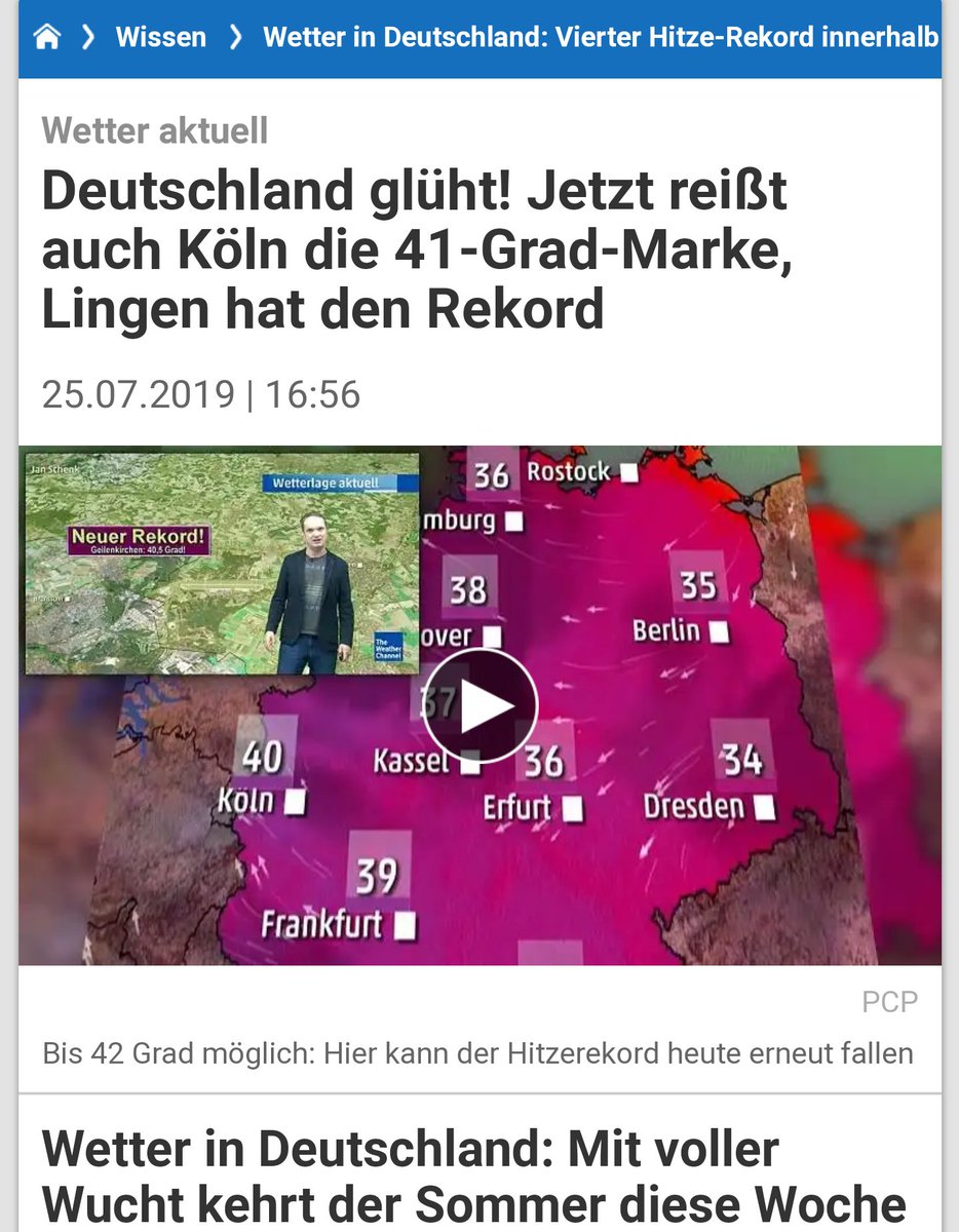 dus_thomas's tweet photo. @Beatrix_vStorch Wo bleibt Ihr Tweet zum heißesten Tag aller Zeiten in Deutschland heute @Beatrix_vStorch ? 41° in Köln! https://t.co/etwGKlTjmu