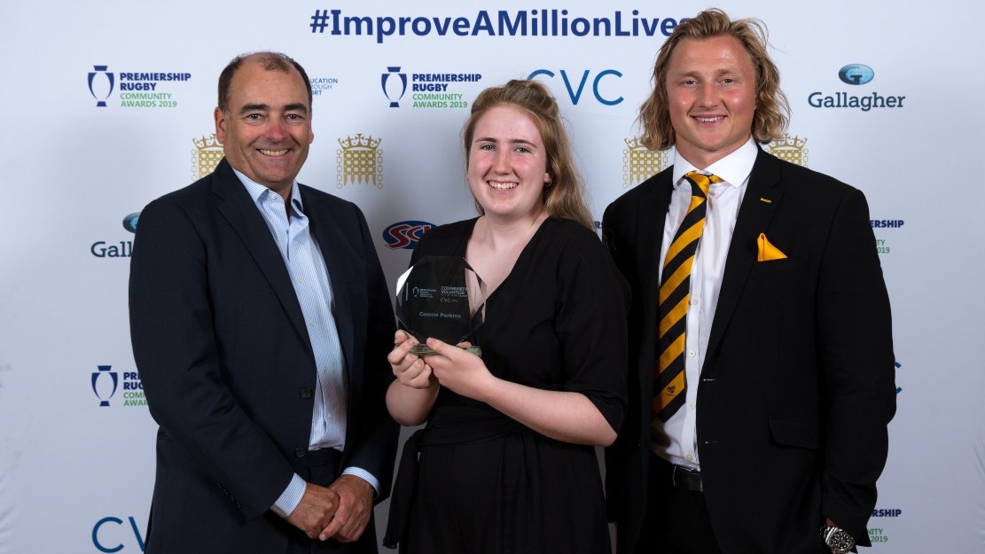 👏 Congratulations to <a href="/WaspsCommunity/">Wasps Community</a>'s Connie Perkins for winning Community Volunteer of the Year at the 2019 <a href="/premrugby/">PREM Rugby</a> Parliamentary Community Awards! 

More at ➡️ wasps.co.uk/news/wasps-con…