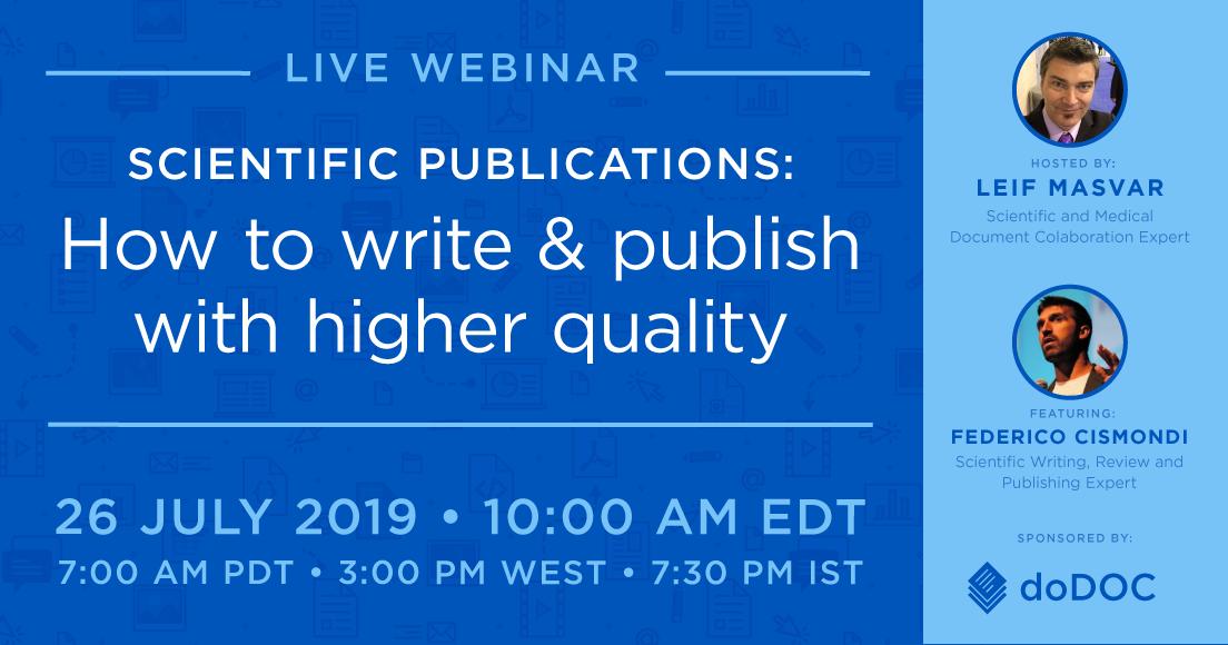 doD0C's tweet image. Final call for tomorrow’s free live webinar “Scientific Publications: How to write &amp;amp; publish with higher quality”. 

Don’t miss out!

Register at bit.ly/2Y2livewebinar

#doDOC #ISMPP #AMWA #EMWA #AAPS #MedComms #innovation #collaboration #technology #documentation #SciComms