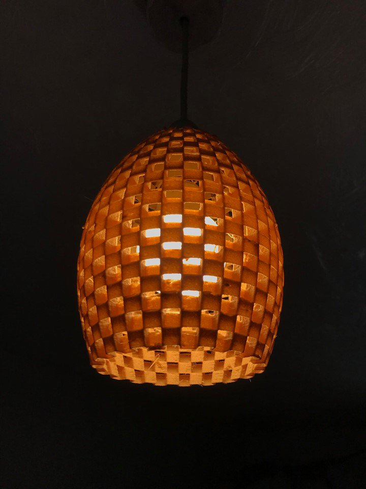 Beautiful 3d printed, biodegradable, vegetable based lamp shades. Made from 40% wood and 60% part recycled PLA (veggie plastic). Designed by our very talented in-house designer Ru Pawluk! #3dprinted #biodegradable #vegetablebased #recycled #lampshades