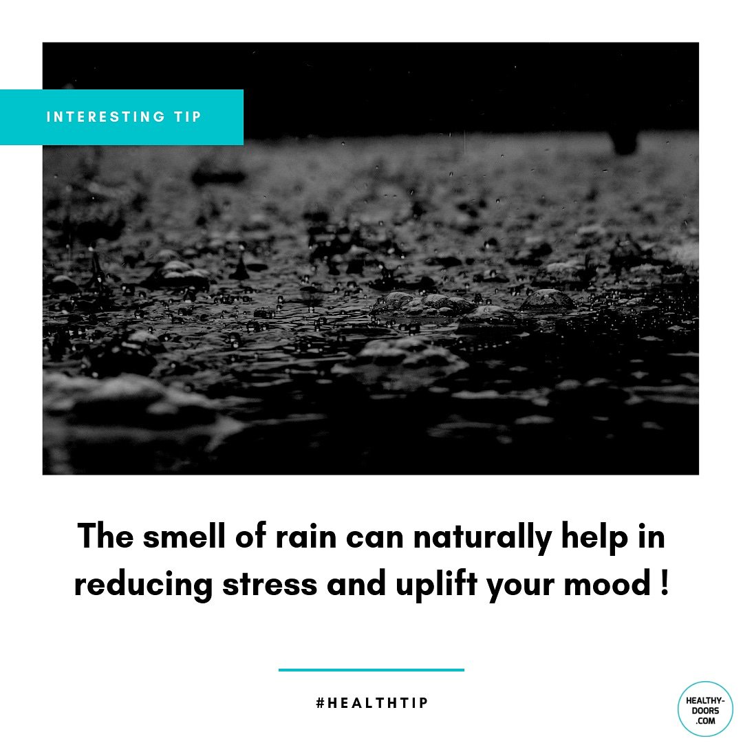HealthyDoors's tweet photo. #InterestingTip
It's rainy season, and "The Smell of Rain"😍
The powerful and pleasant aroma of fresh rain is soothing for the mind and helps you relieve stress. https://t.co/7v0bRSSyri