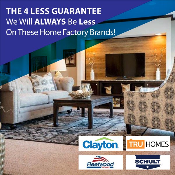 MHDirect4Less's tweet image. In addition to our unbeatable deals on single wides and double wides, we also have a promise that we will beat any advertised price on manufactured homes in Texas with an equivalent model we carry.