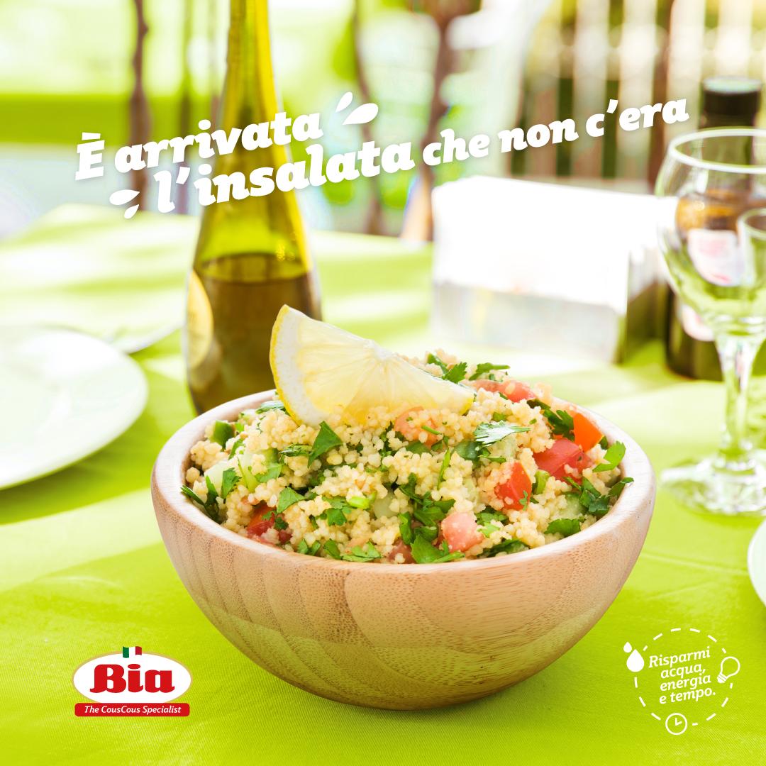 È arrivata l'insalata che non c'era. 
Facile da preparare, buona da gustare. Con Bia Cous Cous per insalate risparmi tempo, acqua ed energia. 
Scopri di più su ↗ biacouscous.it
